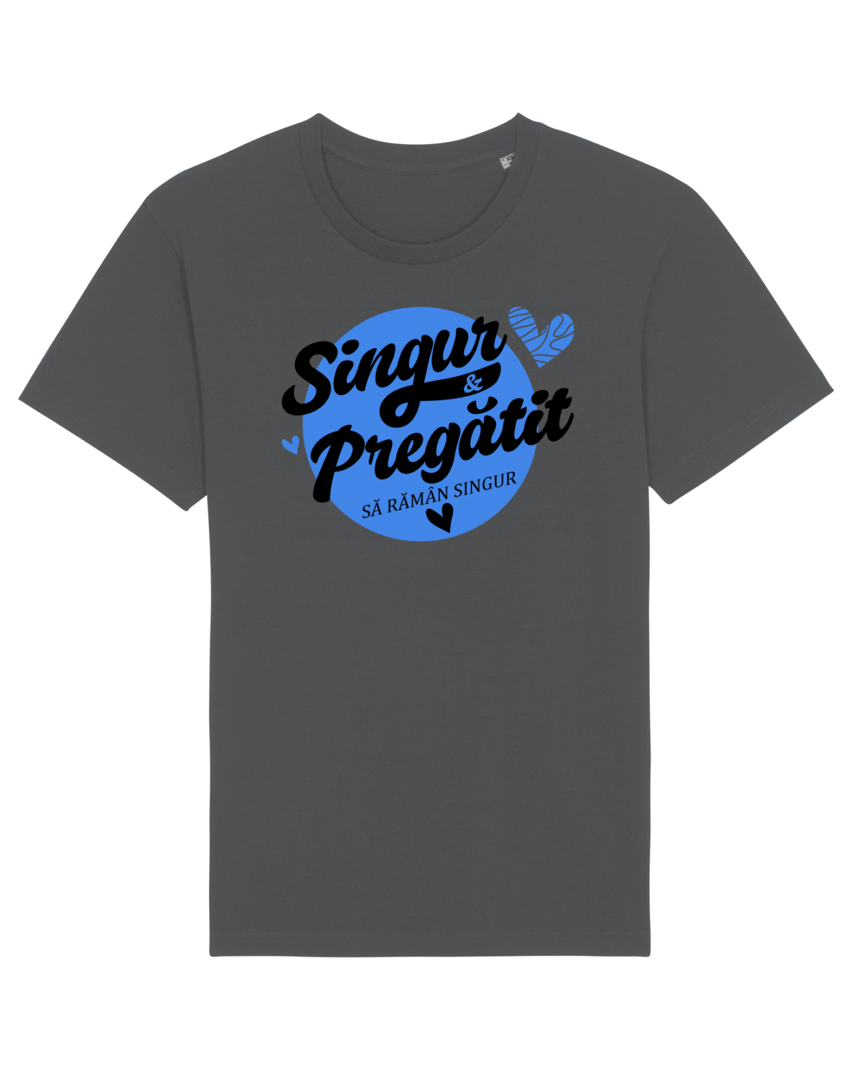 Tricou mânecă scurtă Unisex Rocker Anthracite