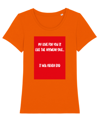 My Love For You Is Like Answear Sale Bright Orange