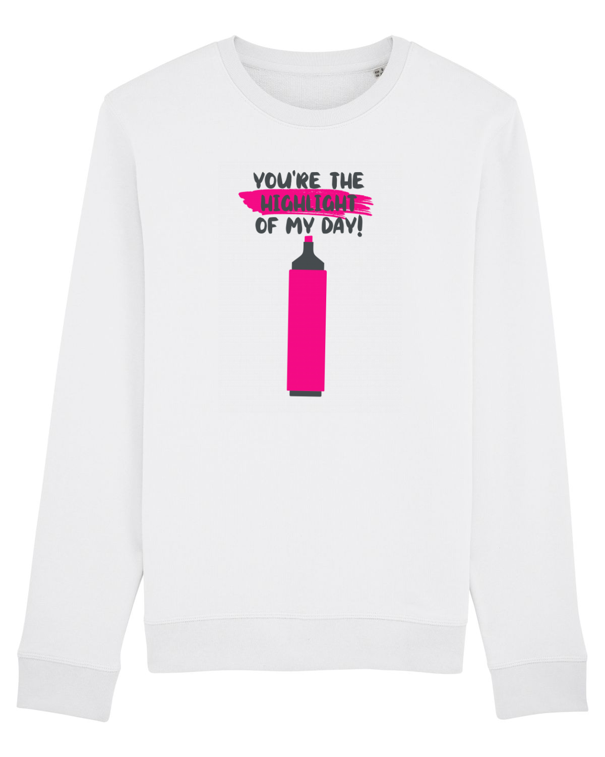 Bluză mânecă lungă Unisex Rise White