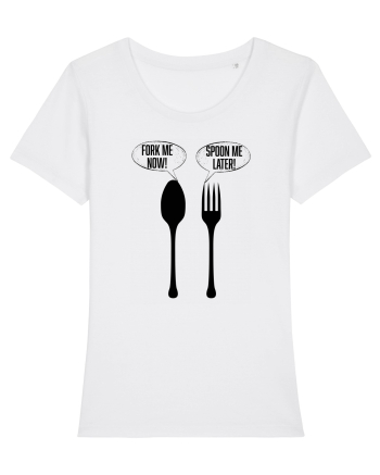 Fork Me Now, Spoon Me Later White