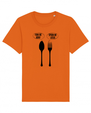 Fork Me Now, Spoon Me Later Bright Orange
