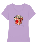 You Make My Heart Pop Tricou mânecă scurtă guler larg fitted Damă Expresser