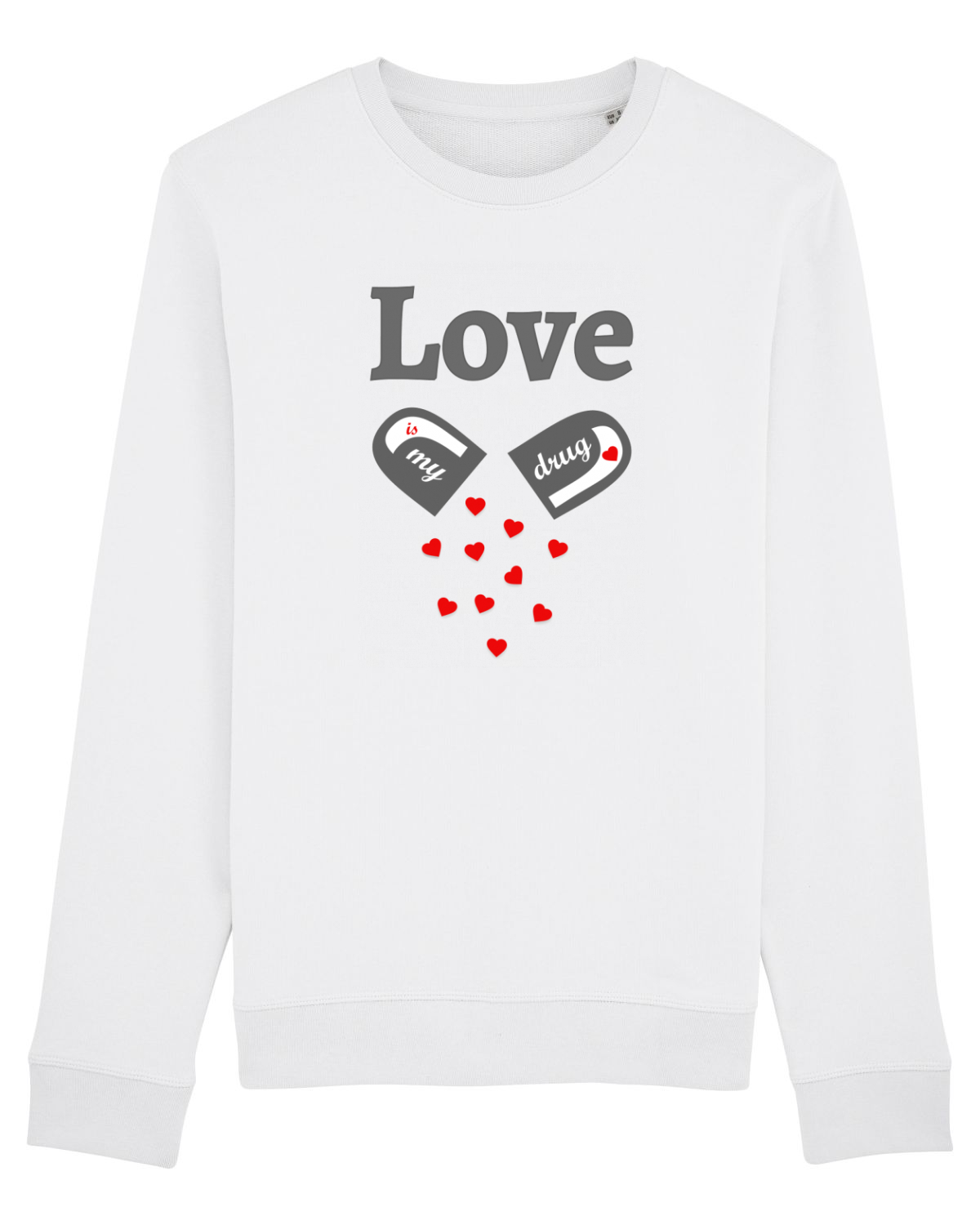 Bluză mânecă lungă Unisex Rise White