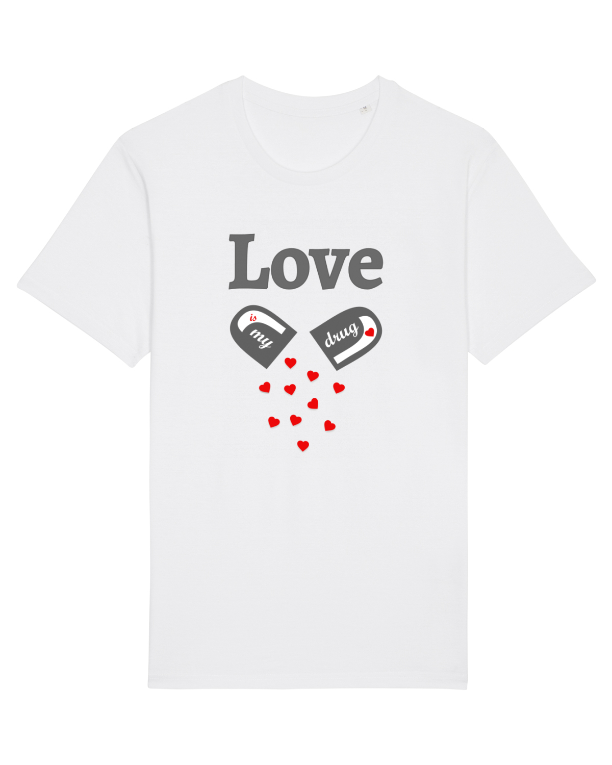Tricou mânecă scurtă Unisex Rocker White