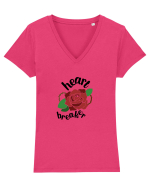 Heart Breaker (trandafir) Tricou mânecă scurtă guler V Damă Evoker