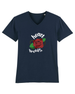 Heart Breaker (trandafir) alb Tricou mânecă scurtă guler V Bărbat Presenter
