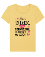 Te iubesc, dar... Tricou mânecă scurtă guler larg fitted Damă Expresser