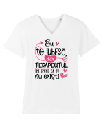 Te iubesc, dar... Tricou mânecă scurtă guler V Bărbat Presenter