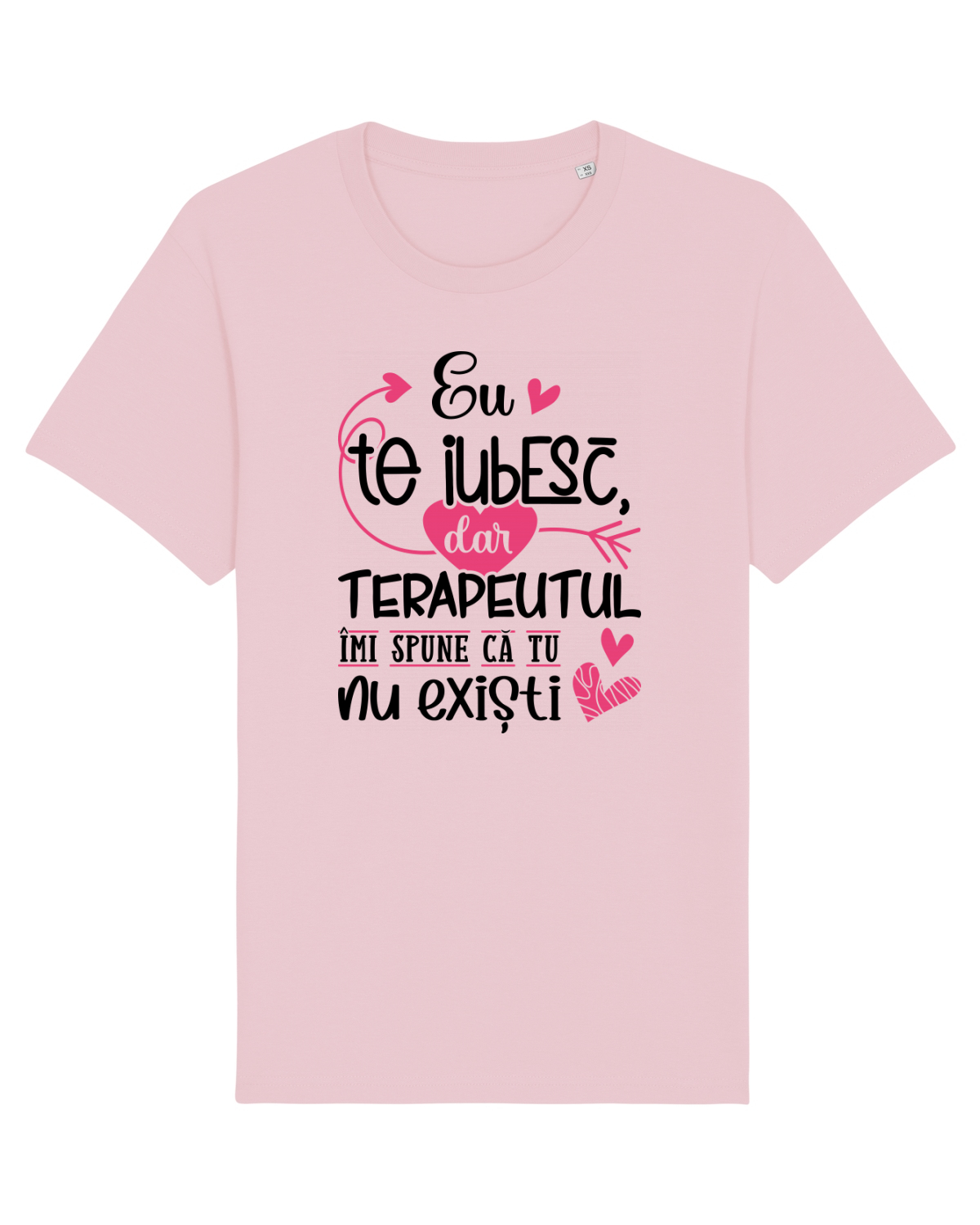 Tricou mânecă scurtă Unisex Rocker Cotton Pink