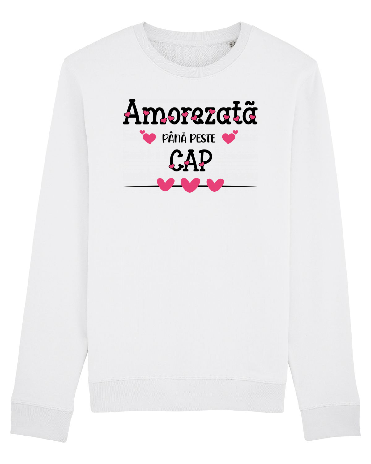 Bluză mânecă lungă Unisex Rise White