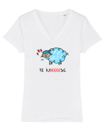 Te iuBEEEEsc Tricou mânecă scurtă guler V Damă Evoker