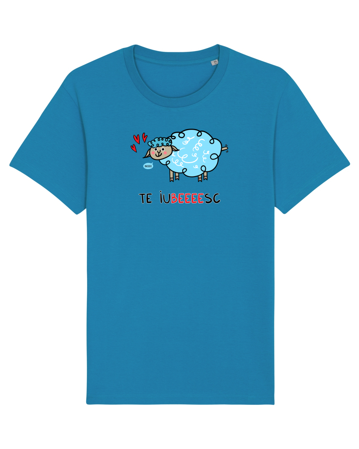 Tricou mânecă scurtă Unisex Rocker Azur