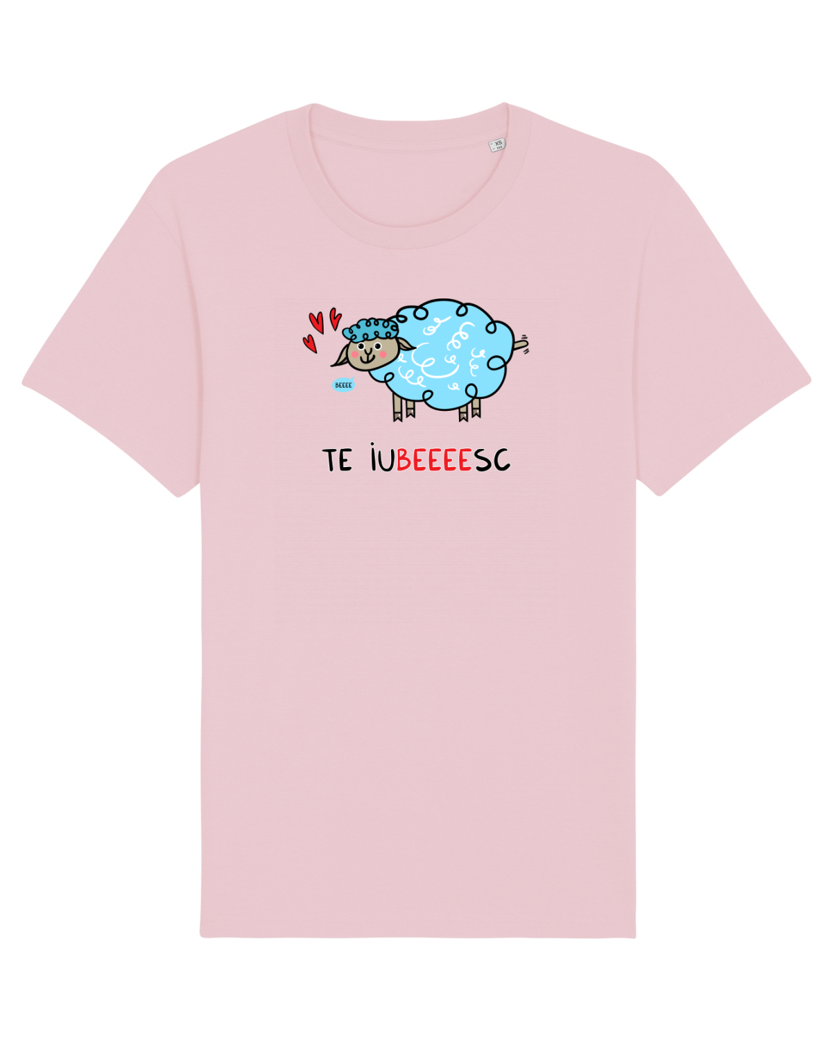Tricou mânecă scurtă Unisex Rocker Cotton Pink