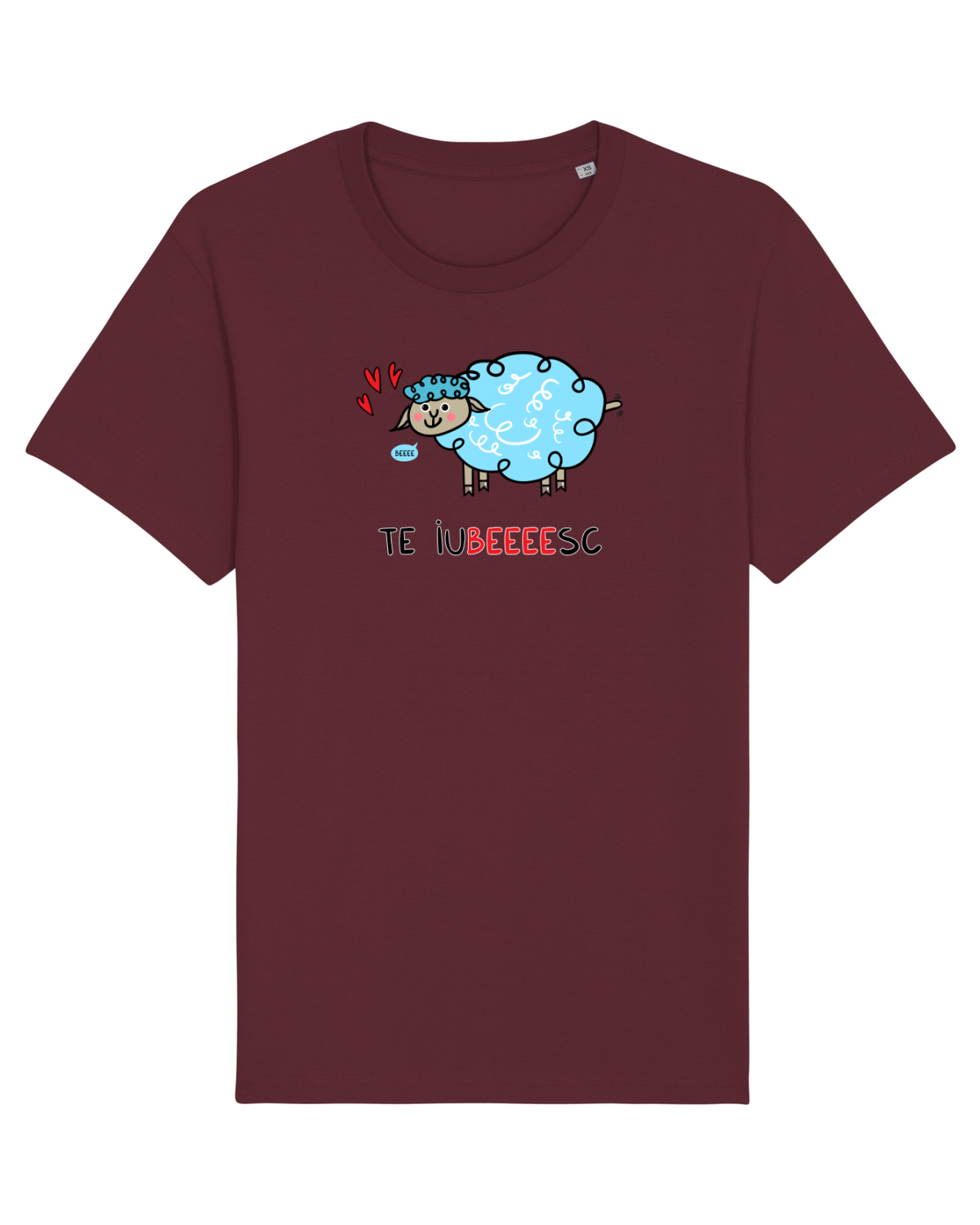 Tricou mânecă scurtă Unisex Rocker Burgundy