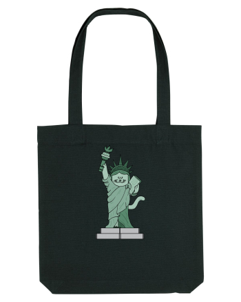 The Cat Statue of Liberty Black