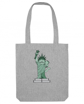 The Cat Statue of Liberty Heather Grey