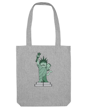The Cat Statue of Liberty Heather Grey