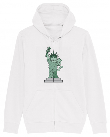 The Cat Statue of Liberty White