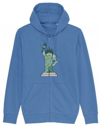 The Cat Statue of Liberty Bright Blue