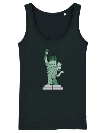 The Cat Statue of Liberty Black