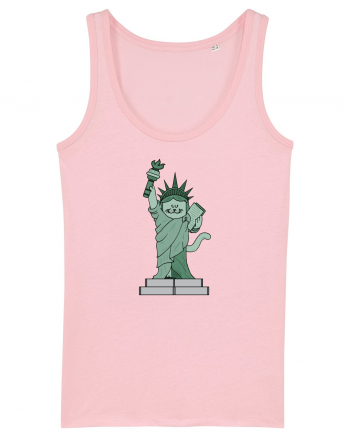 The Cat Statue of Liberty Cotton Pink