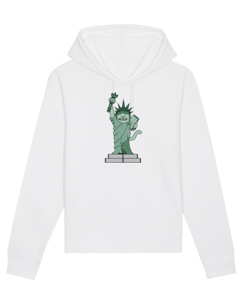 The Cat Statue of Liberty White