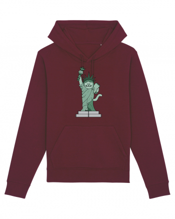 The Cat Statue of Liberty Burgundy