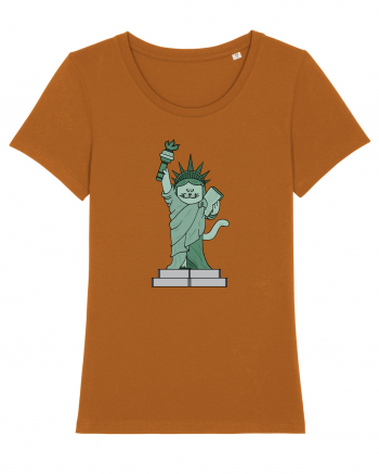 The Cat Statue of Liberty Roasted Orange