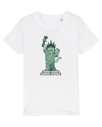 The Cat Statue of Liberty White
