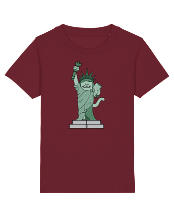The Cat Statue of Liberty Burgundy