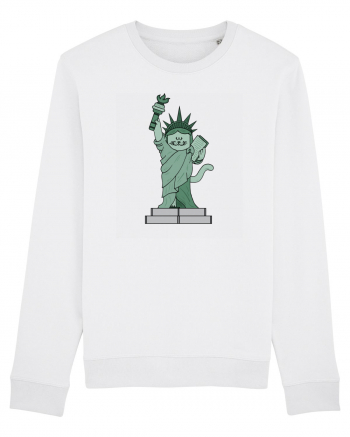 The Cat Statue of Liberty White