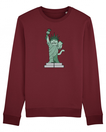 The Cat Statue of Liberty Burgundy