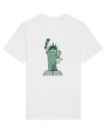 The Cat Statue of Liberty Tricou mânecă scurtă Unisex Rocker