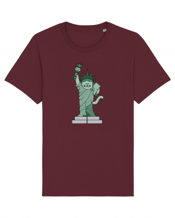 The Cat Statue of Liberty Burgundy