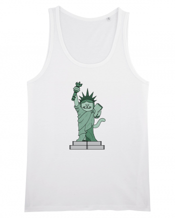 The Cat Statue of Liberty White