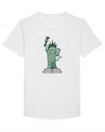 The Cat Statue of Liberty Tricou mânecă scurtă guler larg Bărbat Skater
