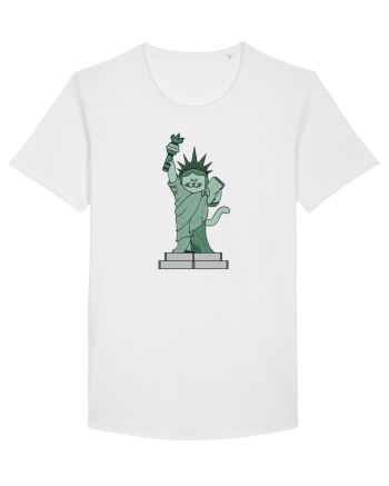 The Cat Statue of Liberty White