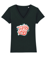 Take it easy Tricou mânecă scurtă guler V Damă Evoker