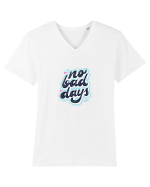 no bad days Tricou mânecă scurtă guler V Bărbat Presenter