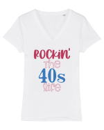 40 ANI ! Tricou mânecă scurtă guler V Damă Evoker
