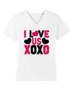 I Love Us XoXo Tricou mânecă scurtă guler V Bărbat Presenter