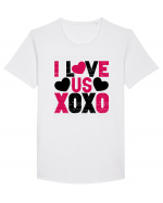 I Love Us XoXo Tricou mânecă scurtă guler larg Bărbat Skater