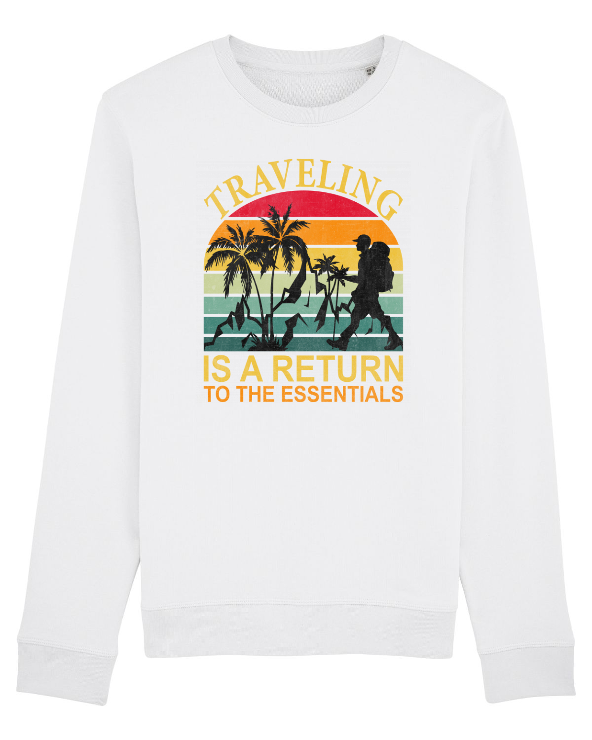 Bluză mânecă lungă Unisex Rise White