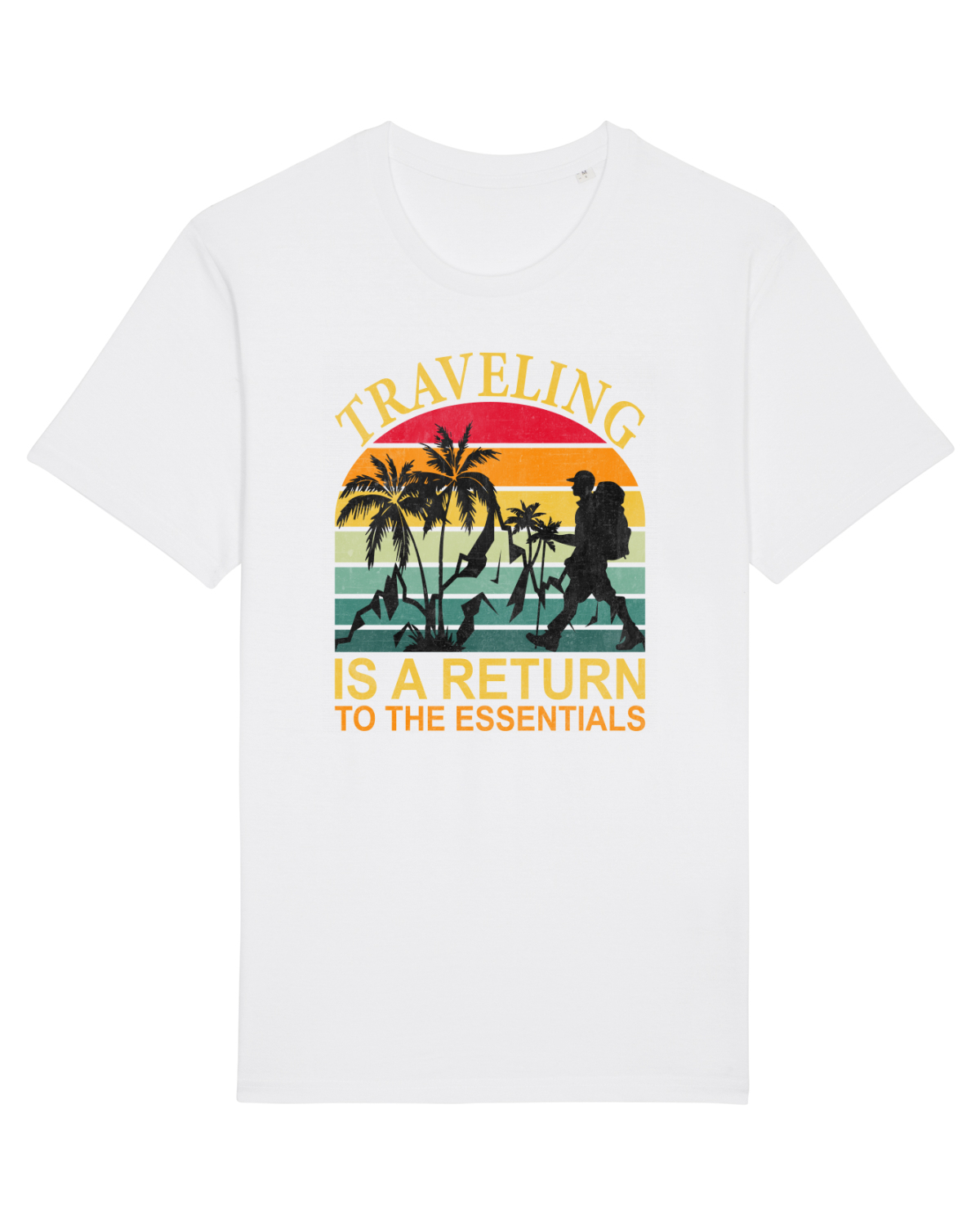 Tricou mânecă scurtă Unisex Rocker White
