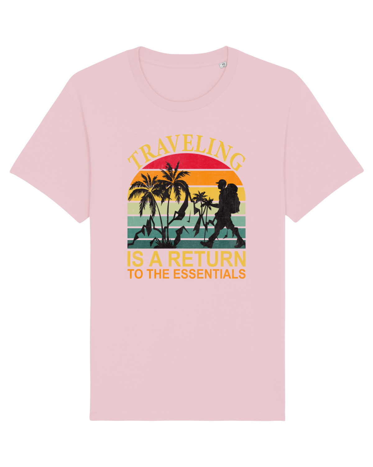 Tricou mânecă scurtă Unisex Rocker Cotton Pink