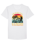 Traveling IS A Return To The Essential Tricou mânecă scurtă guler larg Bărbat Skater