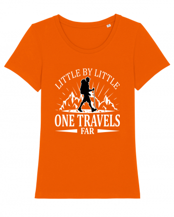 Little by Little One Travels Far Bright Orange