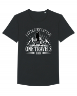 Little by Little One Travels Far Tricou mânecă scurtă guler larg Bărbat Skater