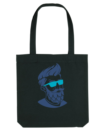 Beard Man Blue Black