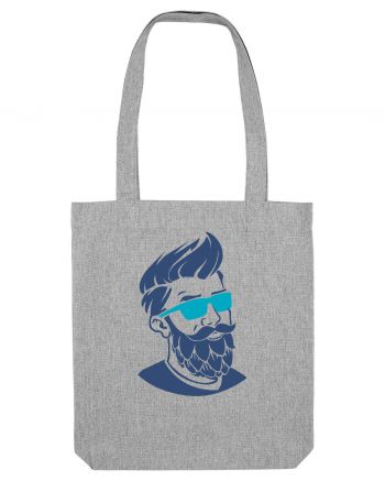 Beard Man Blue Heather Grey